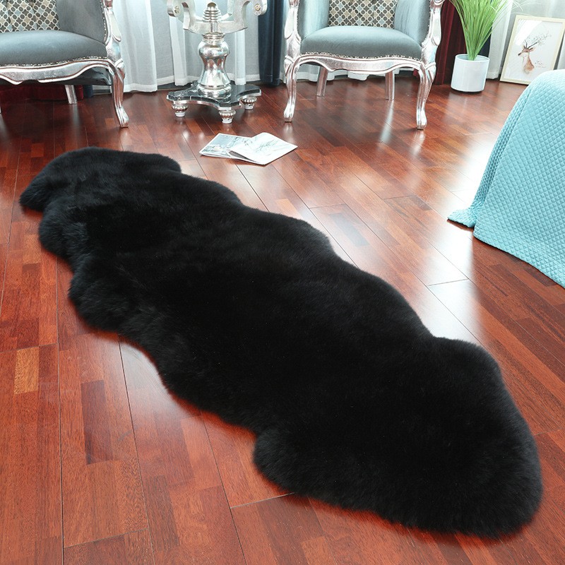 Genuine New Zealand Sheepskin Rug-black 1 Genuine New Zealand Sheepskin Rug-black