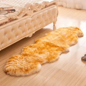 Double pelt sheepskin rug