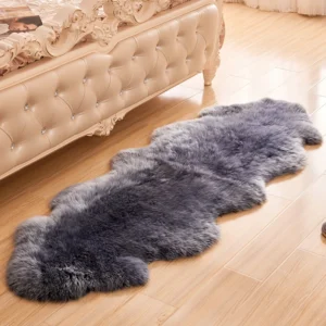 Double pelt sheepskin rug