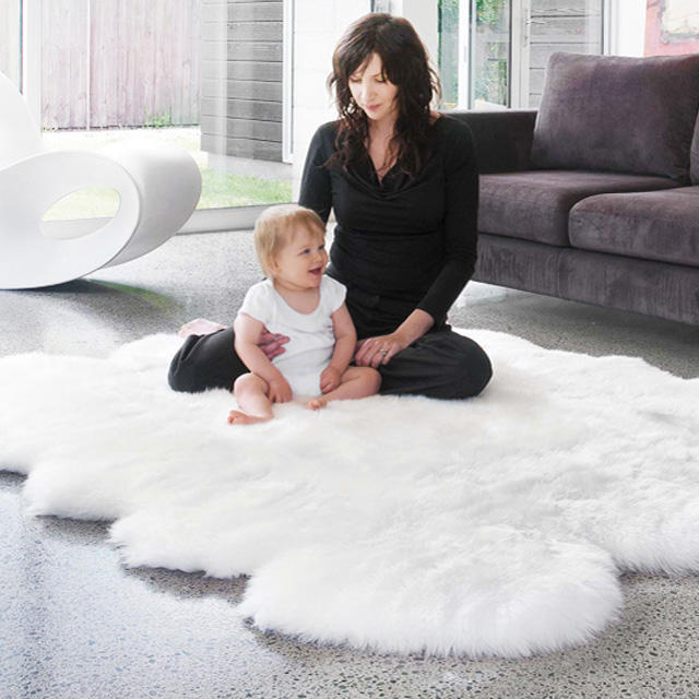 Four (4) 100% Lambskin Rug Manufacturer Infant-Grade Lambskin Rug Manufacturer