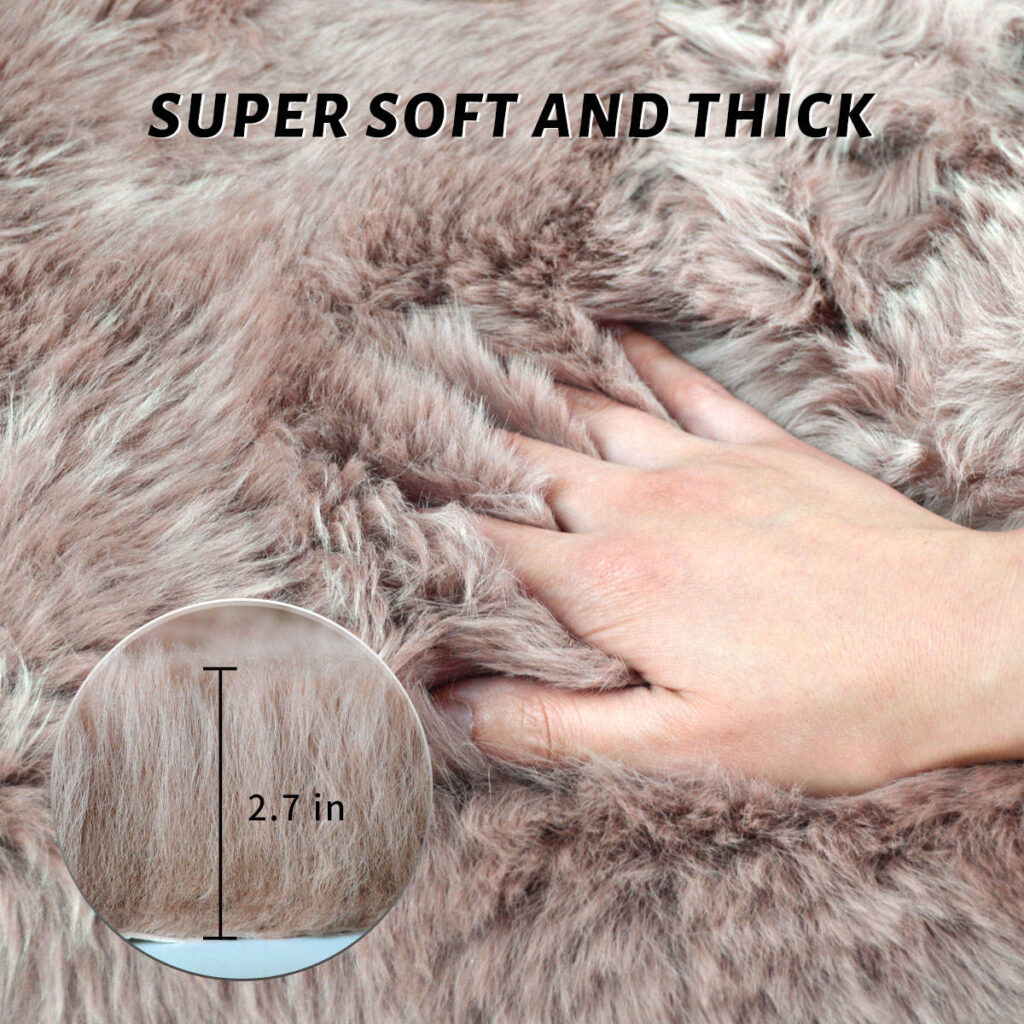 Thick Plush Universal Car Seat Covers Soft Shearling Genuine Sheepskin Car Seat Cushions 2 主图 02 5