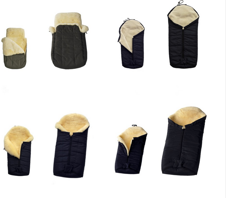 Australian Sheepskin Sleeping Bag Sheepskin Foot Cover Skin-Friendly Breathable Infant Stroller Sleeping Bag 3 主图 03