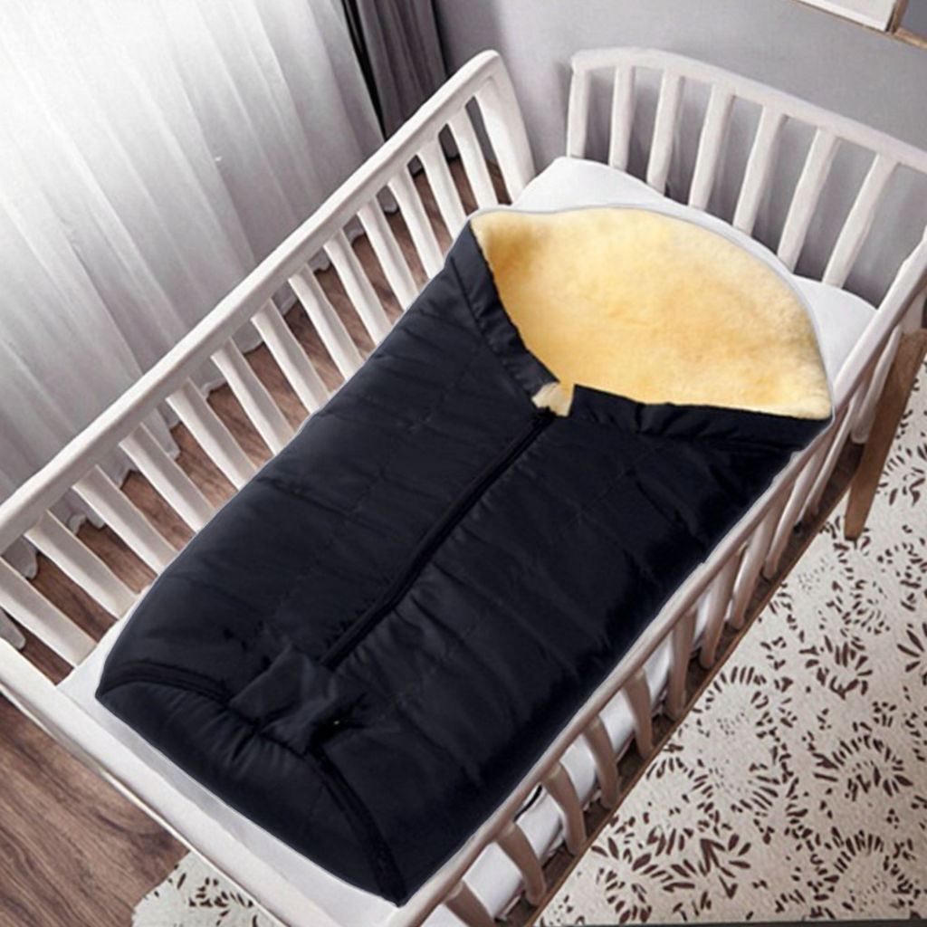 Australian Sheepskin Sleeping Bag Sheepskin Foot Cover Skin-Friendly Breathable Infant Stroller Sleeping Bag 4 主图 04