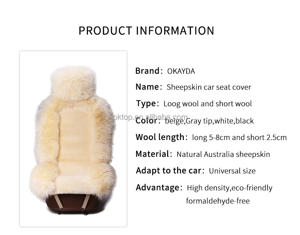 Genuine Sheepskin Luxury Wool Car Seat Cover Durable Anti-Slip Lambskin Car Seat Cover 2 详情 02 2
