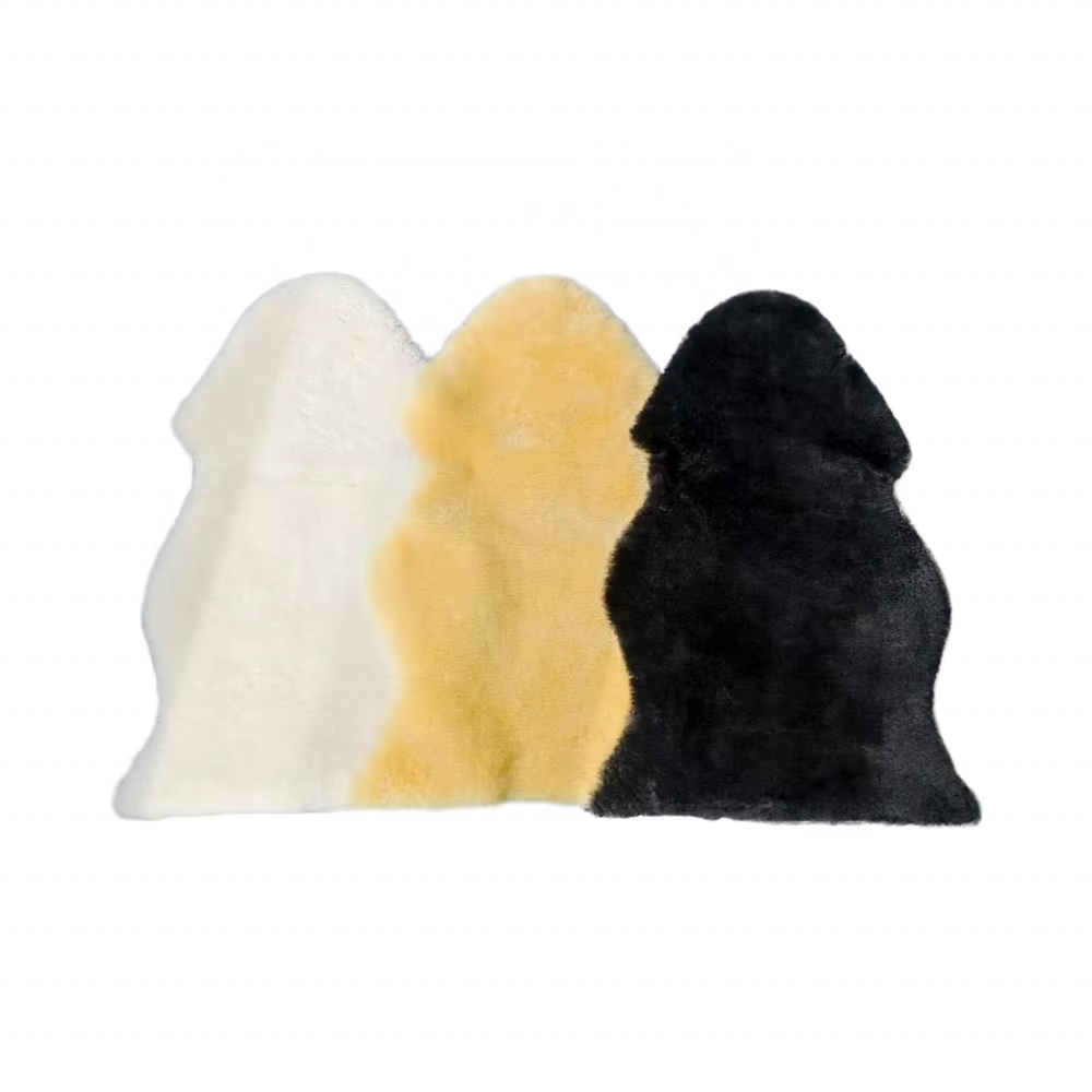 High-quality sheepskin rugs made in China, customizable and available for wholesale. 2 详情 02