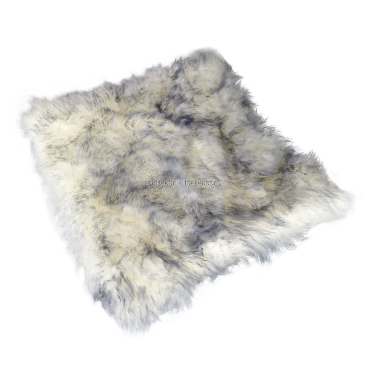 Breathable Office Chair Cushion with Sheepskin Cover Non-Slip All-Season Seat Pad