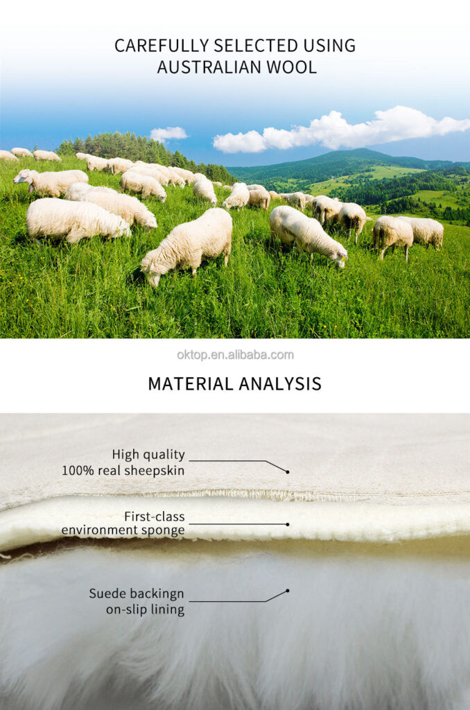 Genuine Sheepskin Luxury Wool Car Seat Cover Durable Anti-Slip Lambskin Car Seat Cover 4 详情 08