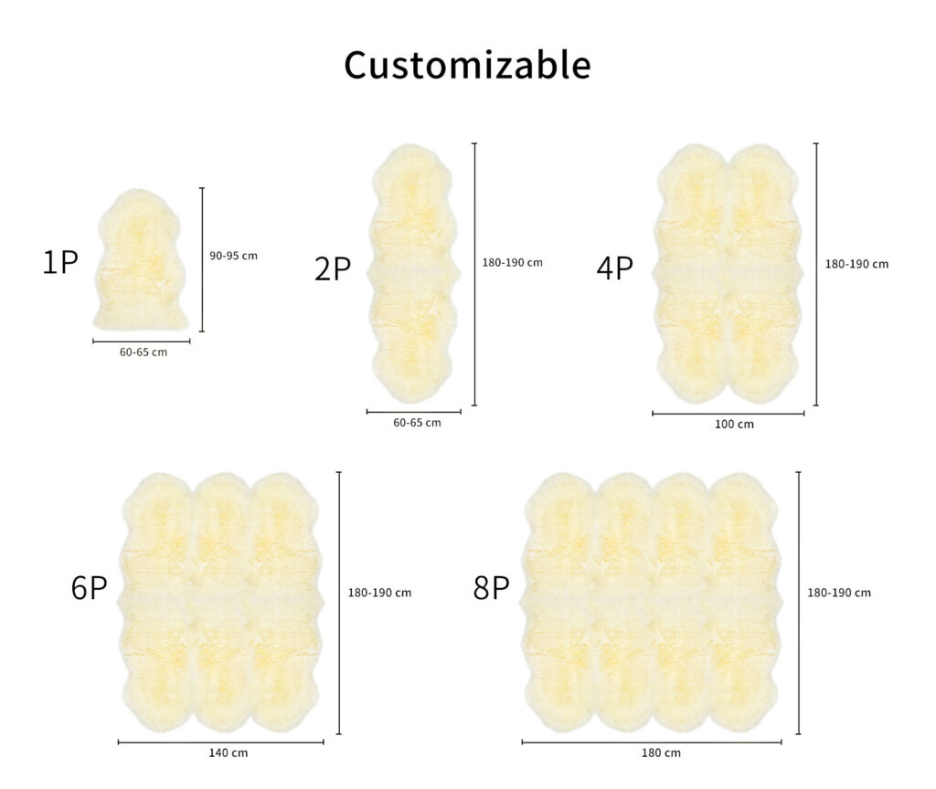 Zongking manufactures high-quality sheepskin rugs.customizable and available for wholesale. 8 详情 09