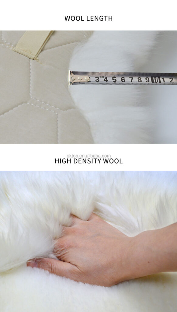 Thick Plush Universal Car Seat Covers Soft Shearling Genuine Sheepskin Car Seat Cushions 5 详情 09 6