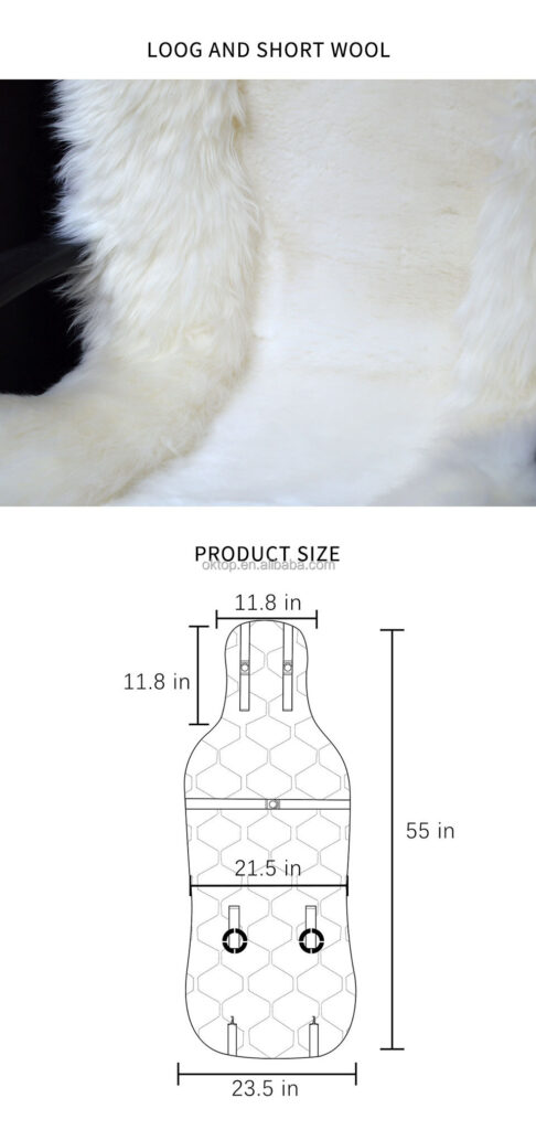 Thick Plush Universal Car Seat Covers Soft Shearling Genuine Sheepskin Car Seat Cushions 6 详情 10 4