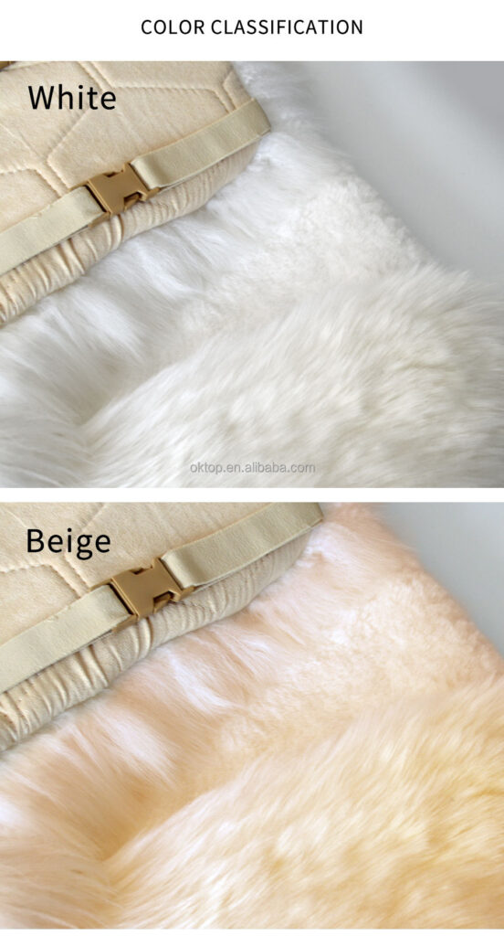 Thick Plush Universal Car Seat Covers Soft Shearling Genuine Sheepskin Car Seat Cushions 7 详情 11 3