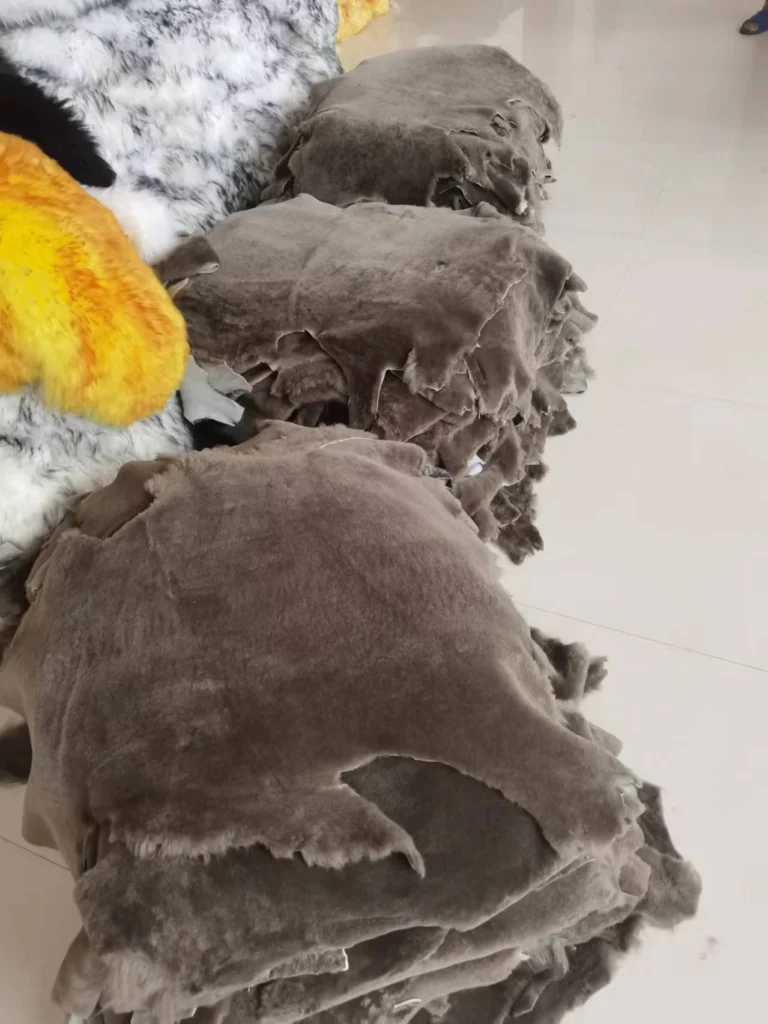 sheepskin 6 Custom-made brown sheepskin for making boots and fur collars