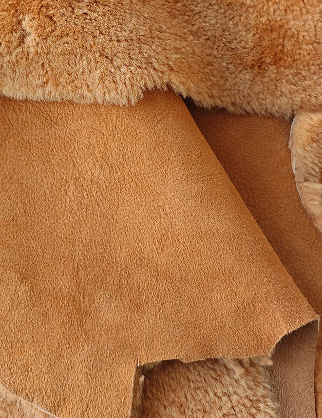 Sheepskin, double-sided fur, used for making winter boots