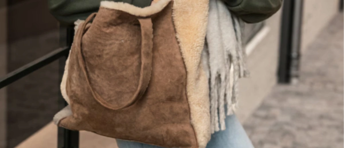 Short hair custom sheepskin bags for high-end clients