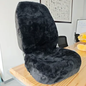 Full-coverage sheepskin seat cover