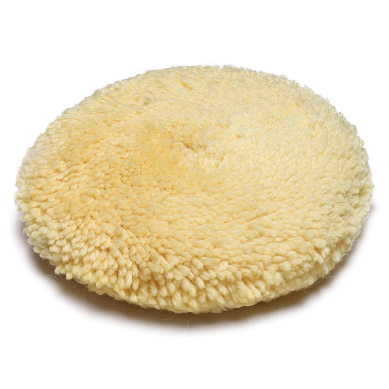 Twisted wool cutting pad | double side-yellow 2 Twisted wool cutting pad | double side-yellow - Image 2