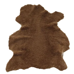 Brown curly sheepskin for Collar