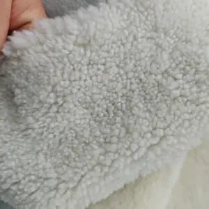 White curly sheepskin shoe lining
